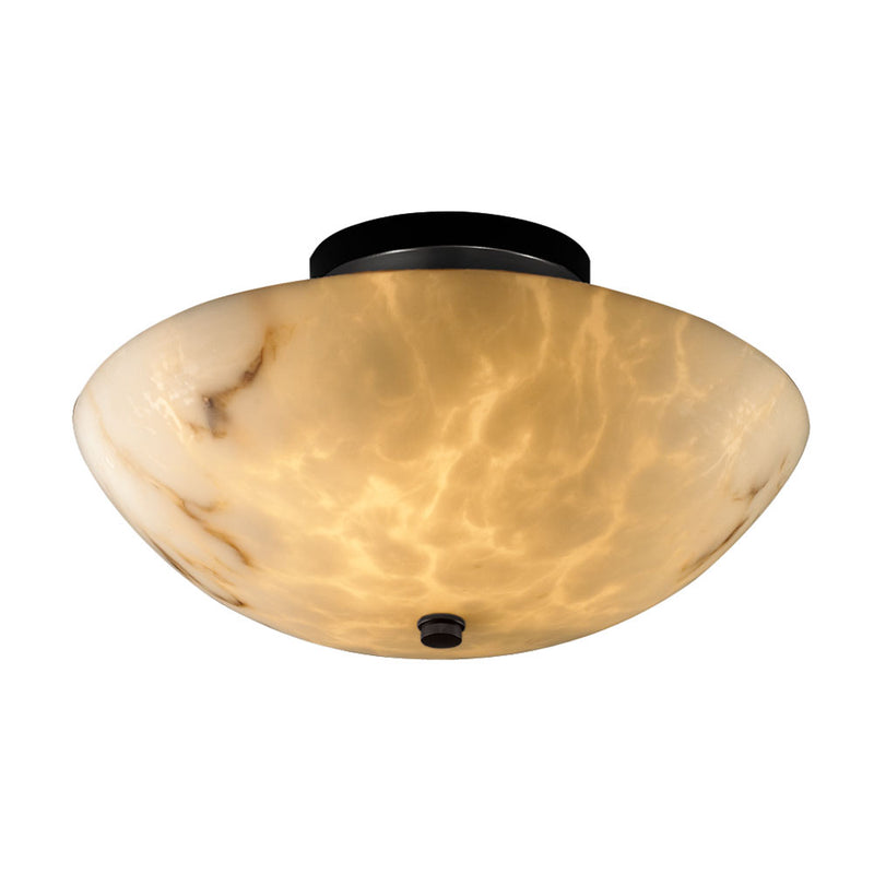 Justice Designs FAL-9690-35-MBLK-LED2-2000 LED Semi-Flush Mount, Matte Black