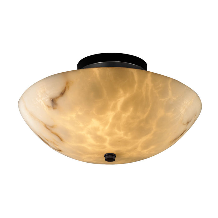 Justice Designs FAL-9690-35-MBLK-LED2-2000 LED Semi-Flush Mount, Matte Black