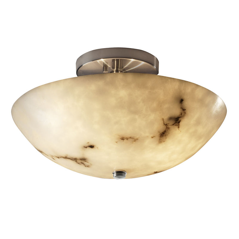 Justice Designs FAL-9690-35-NCKL Two Light Semi-Flush Mount, Brushed Nickel