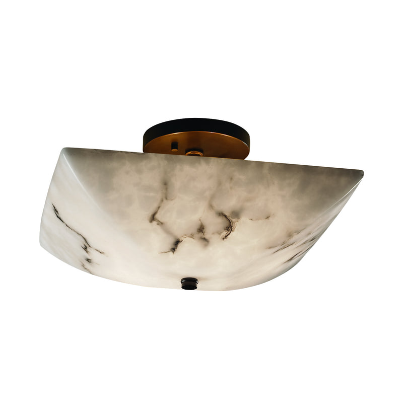 Justice Designs FAL-9695-25-DBRZ-LED2-2000 LED Semi-Flush Mount, Dark Bronze