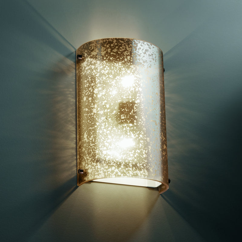 Justice Designs FSN-5541-MROR-DBRZ Two Light Wall Sconce, Dark Bronze