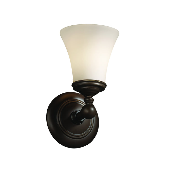 Justice Designs FSN-8521-20-OPAL-DBRZ One Light Wall Sconce, Dark Bronze
