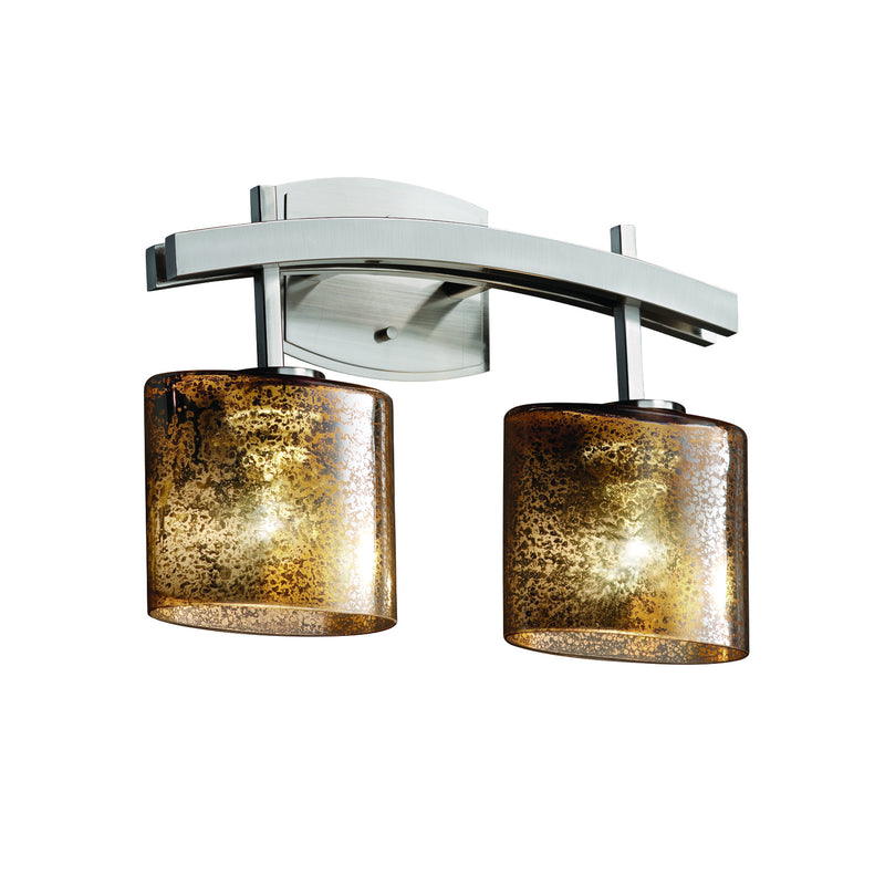 Justice Designs FSN-8592-30-MROR-NCKL Two Light Bath Bar, Brushed Nickel
