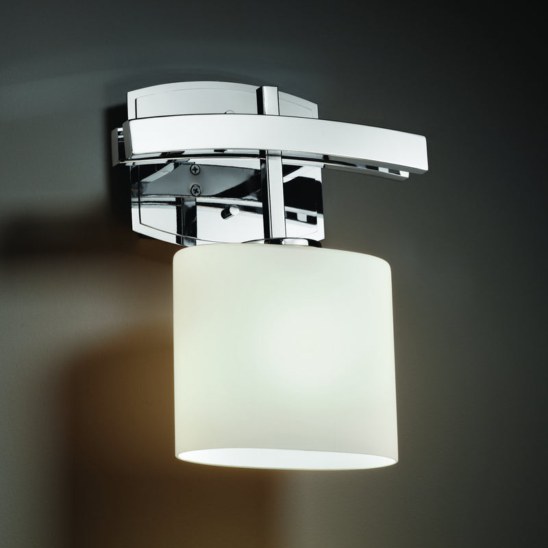 Justice Designs FSN-8597-30-OPAL-CROM One Light Wall Sconce, Polished Chrome