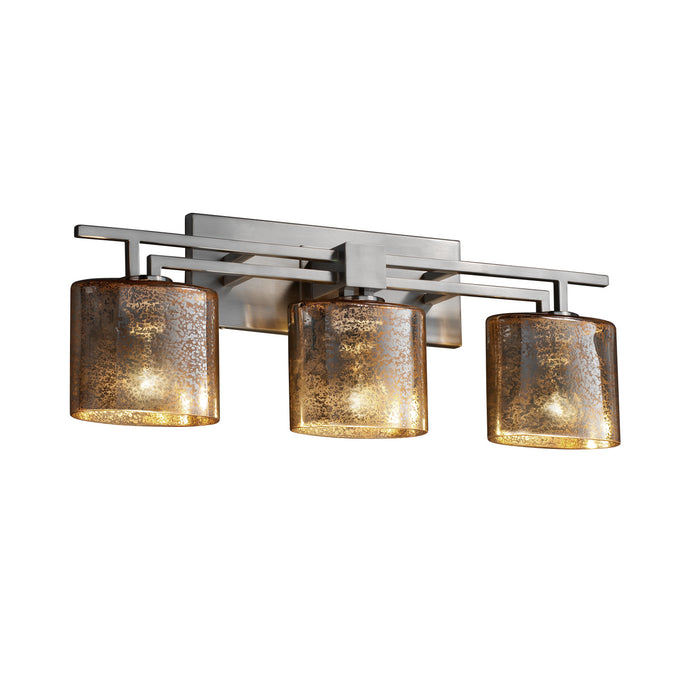Justice Designs FSN-8703-30-MROR-NCKL Three Light Bath Bar, Brushed Nickel