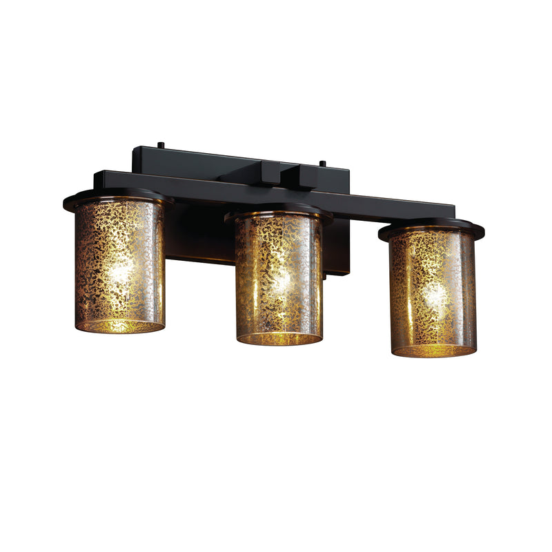 Justice Designs FSN-8773-10-MROR-DBRZ Three Light Bath Bar, Dark Bronze