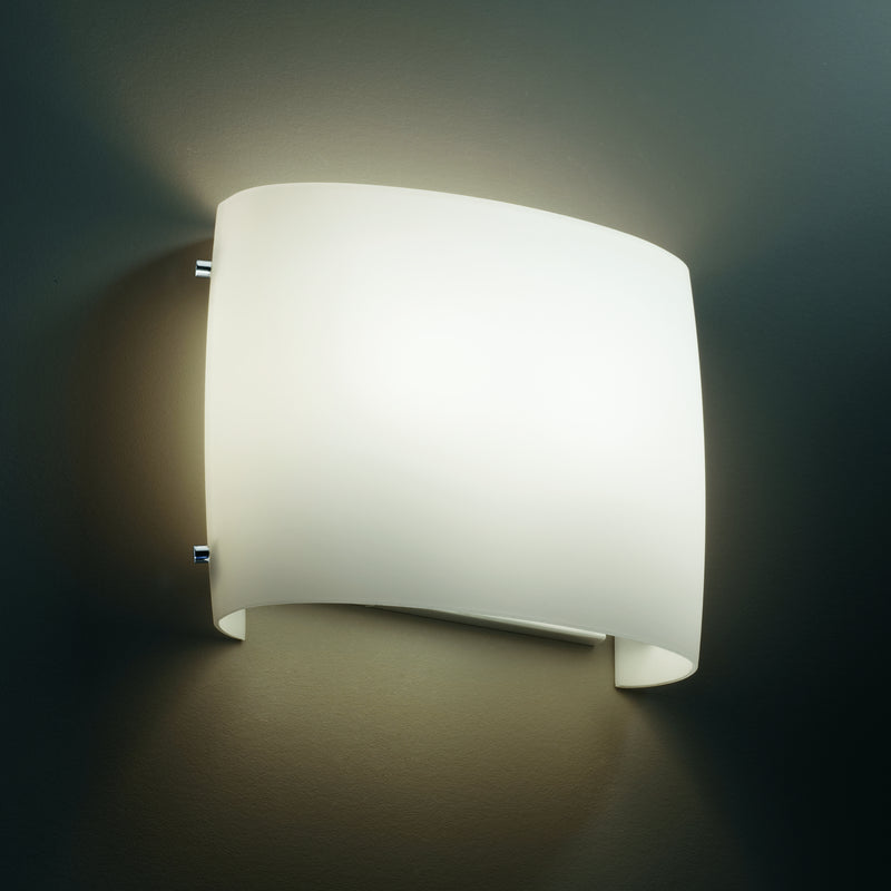 Justice Designs FSN-8855-OPAL-CROM-LED2-2000 LED Wall Sconce, Polished Chrome
