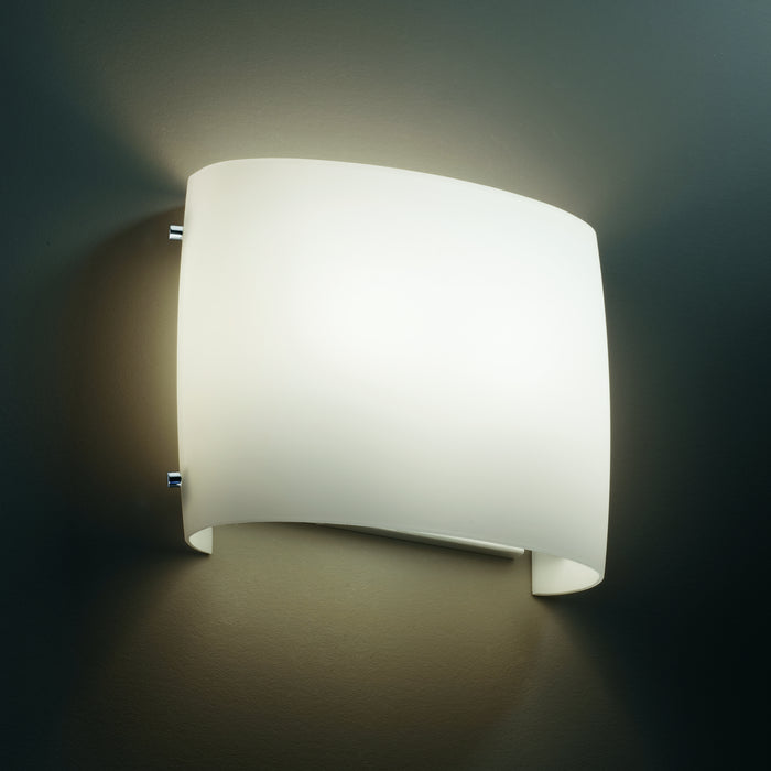 Justice Designs FSN-8855-OPAL-CROM-LED2-2000 LED Wall Sconce, Polished Chrome