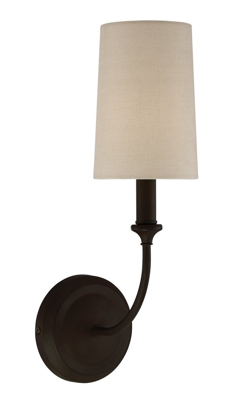 Crystorama 2241-DB One Light Wall Sconce, Dark Bronze