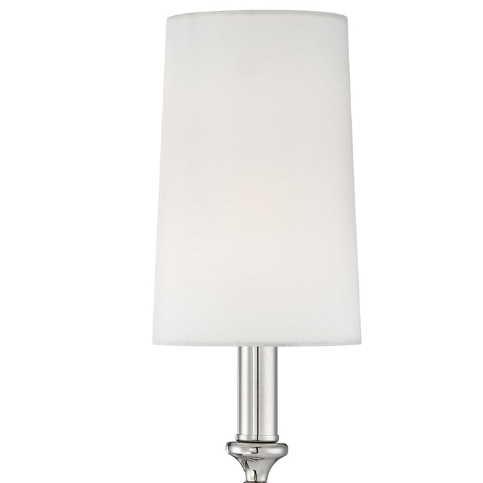 Crystorama 2241-PN One Light Wall Sconce, Polished Nickel