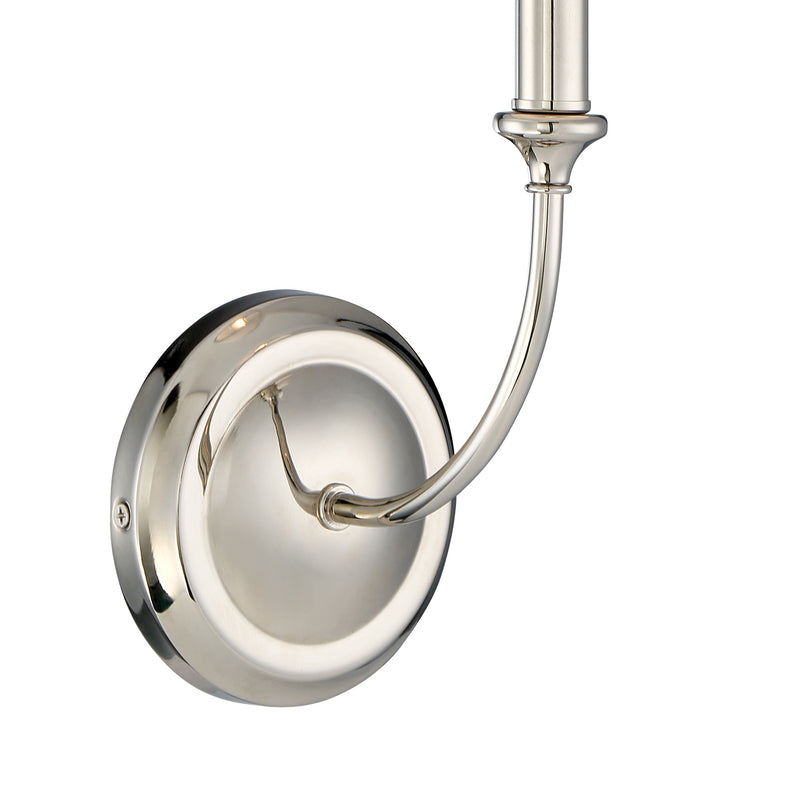 Crystorama 2241-PN One Light Wall Sconce, Polished Nickel