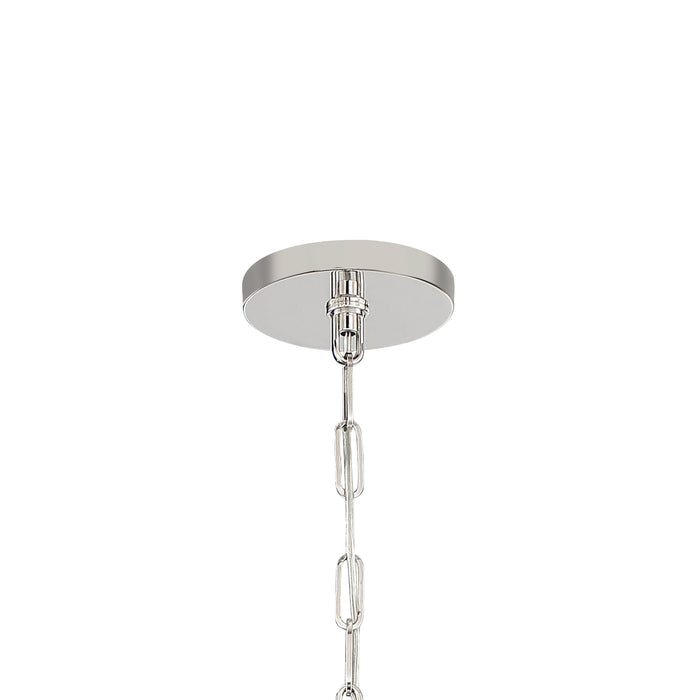 Crystorama 2247-PN Five Light Chandelier, Polished Nickel