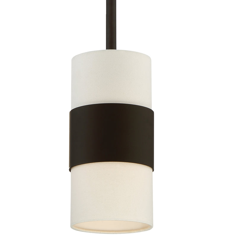 Crystorama 290-DB One Light Pendant, Dark Bronze