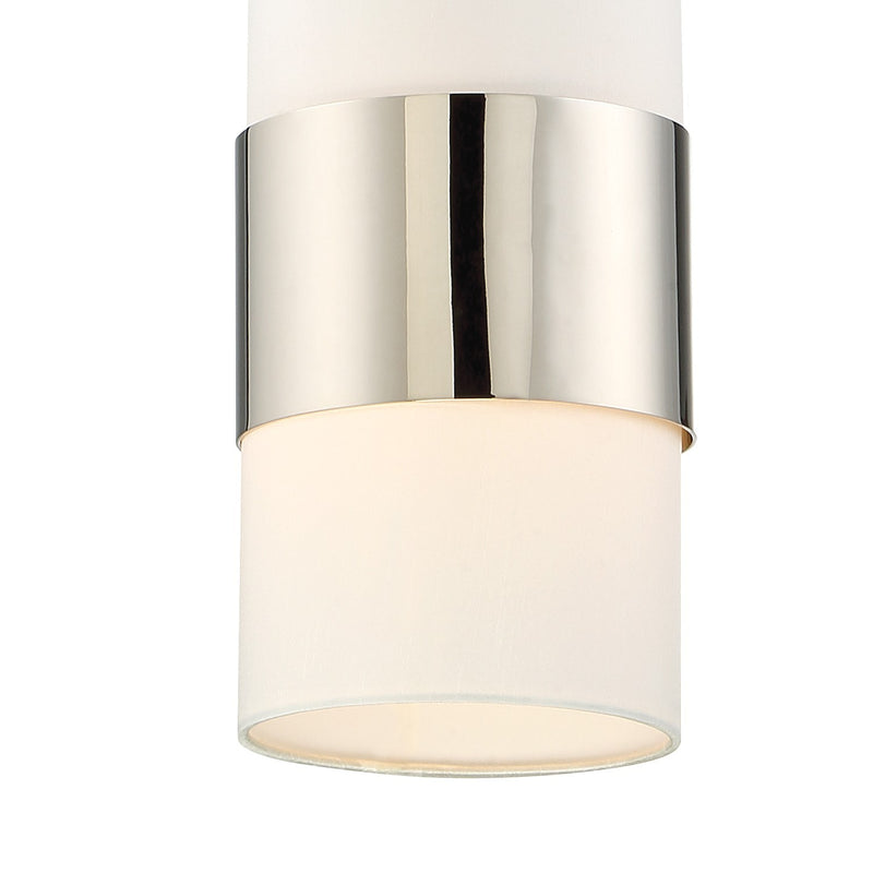 Crystorama 290-PN One Light Pendant, Polished Nickel