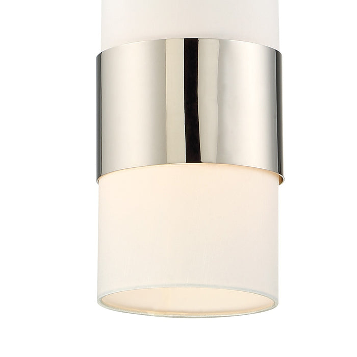 Crystorama 290-PN One Light Pendant, Polished Nickel