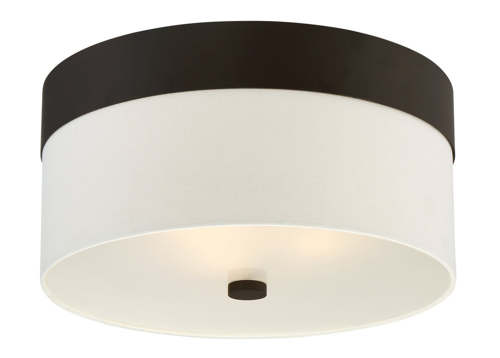 Crystorama 293-DB Three Light Flush Mount, Dark Bronze
