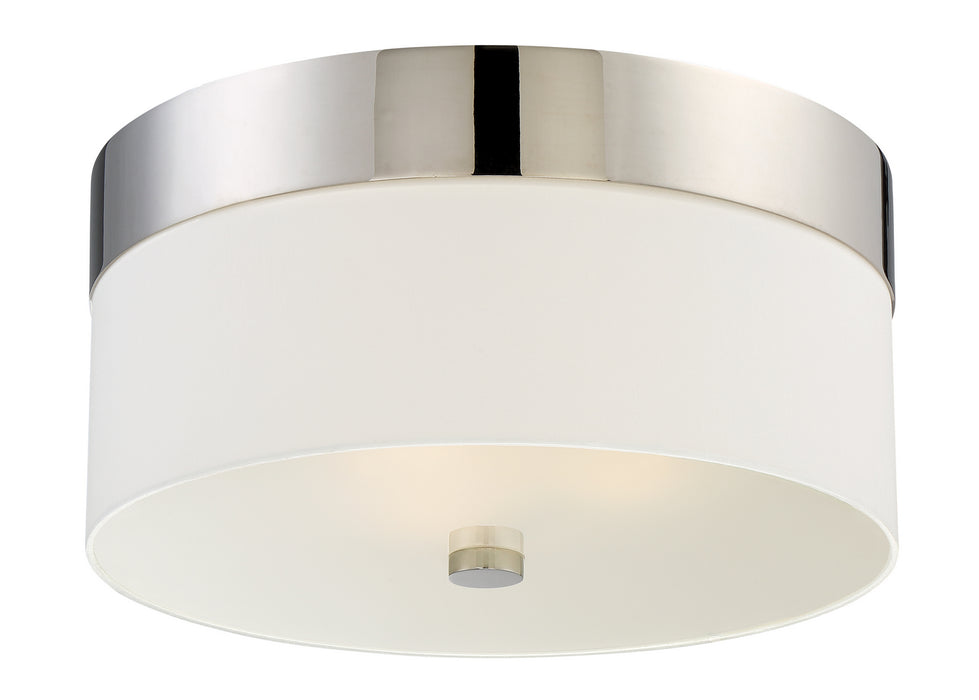 Crystorama 293-PN Three Light Flush Mount, Polished Nickel