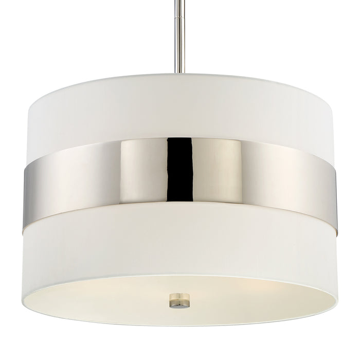 Crystorama 297-PN Five Light Chandelier, Polished Nickel