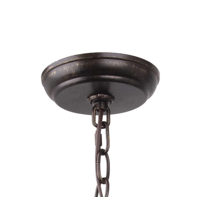 Crystorama 587-EB-GA Nine Light Chandelier, English Bronze + Antique Gold
