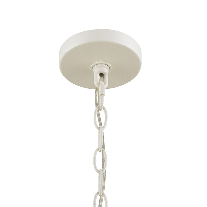 Crystorama 588-MT-GA Eight Light Chandelier, Matte White + Antique Gold