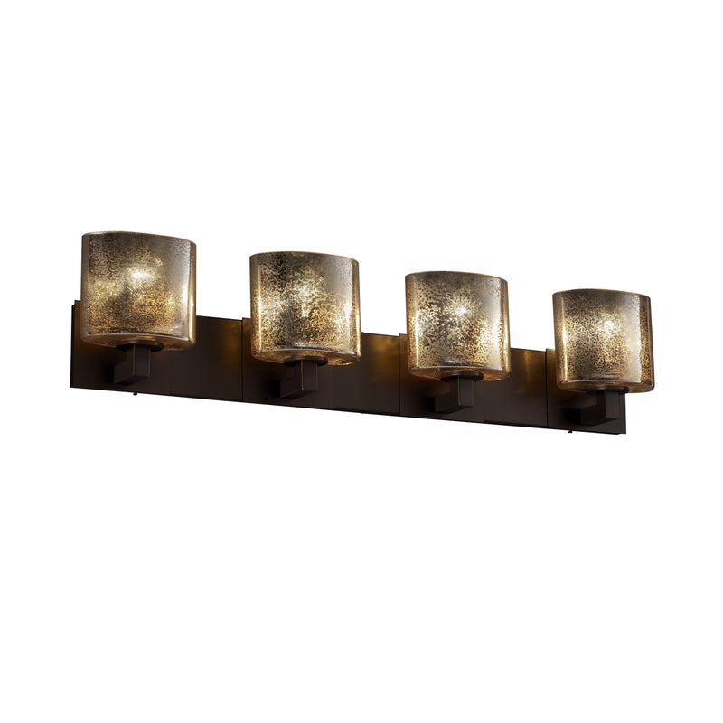 Justice Designs FSN-8924-30-MROR-DBRZ Four Light Bath Bar, Dark Bronze