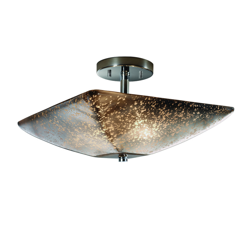 Justice Designs FSN-9695-25-MROR-CROM Two Light Semi-Flush Mount, Polished Chrome