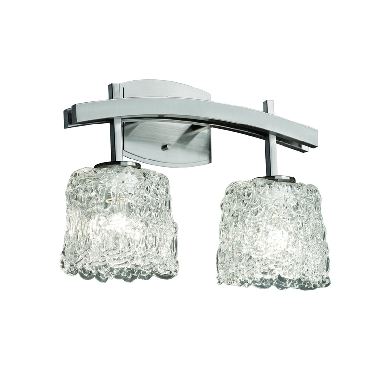Justice Designs GLA-8592-30-LACE-NCKL Two Light Bath Bar, Brushed Nickel