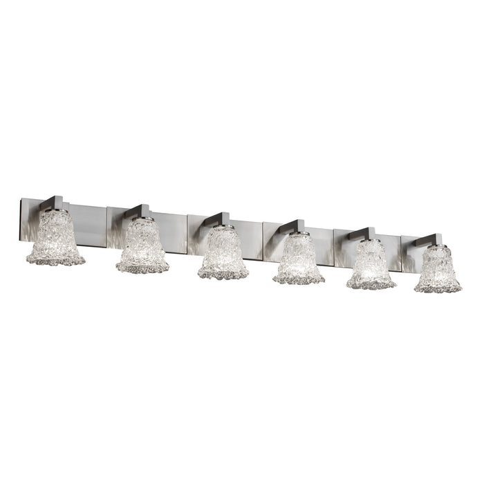 Justice Designs GLA-8926-20-LACE-NCKL Six Light Bath Bar, Brushed Nickel