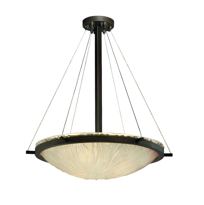 Justice Designs GLA-9692-35-WTFR-DBRZ-LED5-5000 LED Pendant, Dark Bronze