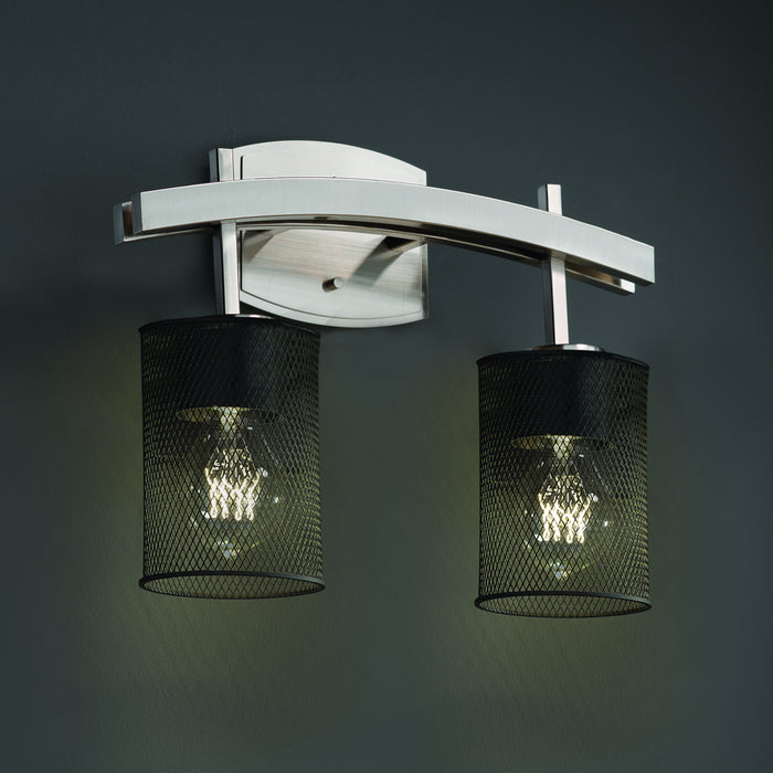 Justice Designs MSH-8592-10-NCKL Two Light Bath Bar, Brushed Nickel