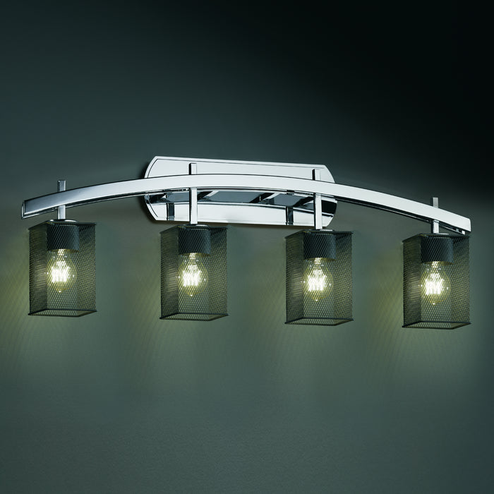 Justice Designs MSH-8594-15-CROM Four Light Bath Bar, Polished Chrome