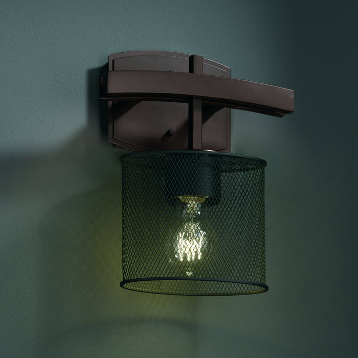 Justice Designs MSH-8597-30-DBRZ One Light Wall Sconce, Dark Bronze