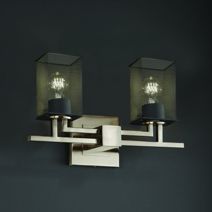 Justice Designs MSH-8702-15-NCKL Two Light Bath Bar, Brushed Nickel