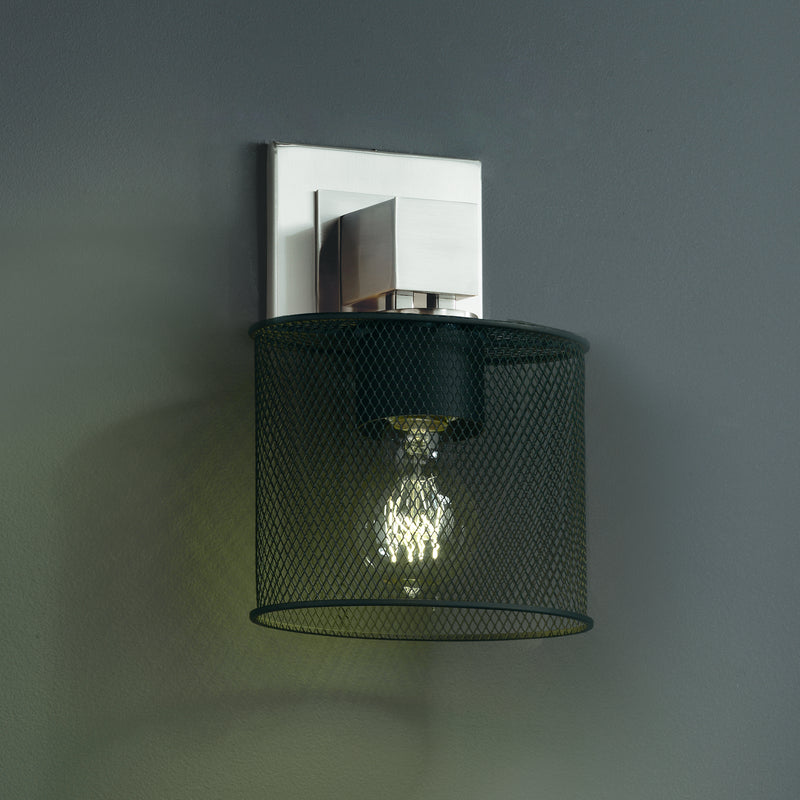Justice Designs MSH-8707-30-CROM One Light Wall Sconce, Polished Chrome