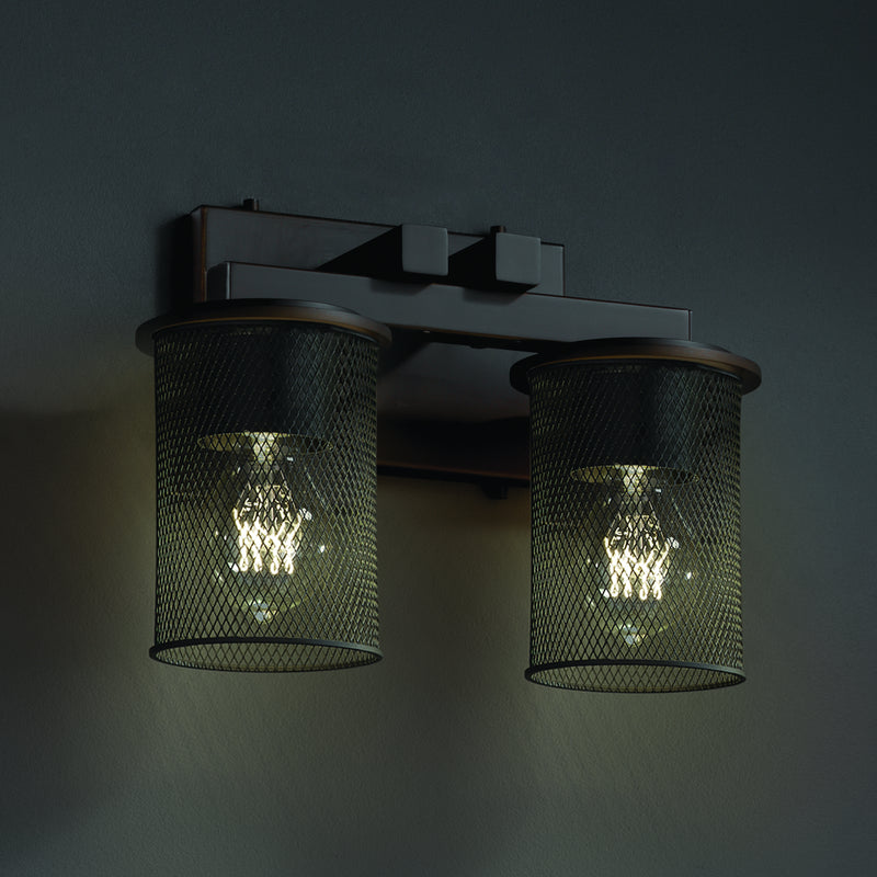 Justice Designs MSH-8772-10-DBRZ Two Light Bath Bar, Dark Bronze