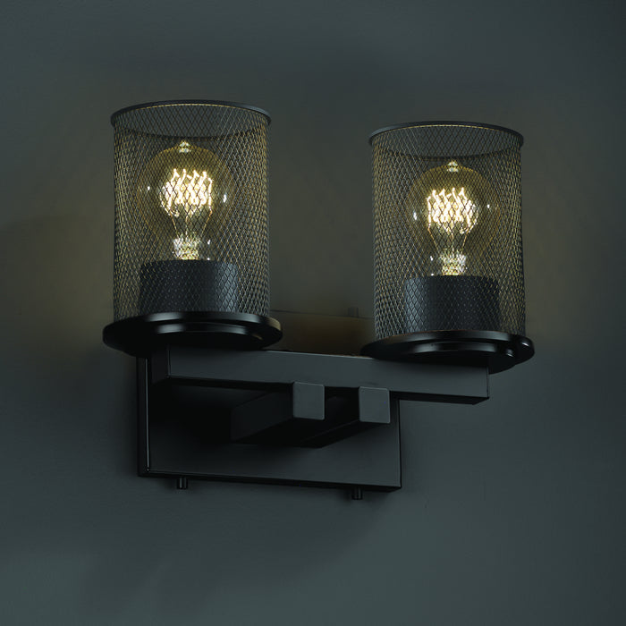 Justice Designs MSH-8772-10-MBLK Two Light Bath Bar, Matte Black