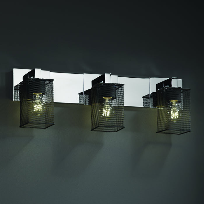 Justice Designs MSH-8923-15-NCKL Three Light Bath Bar, Brushed Nickel