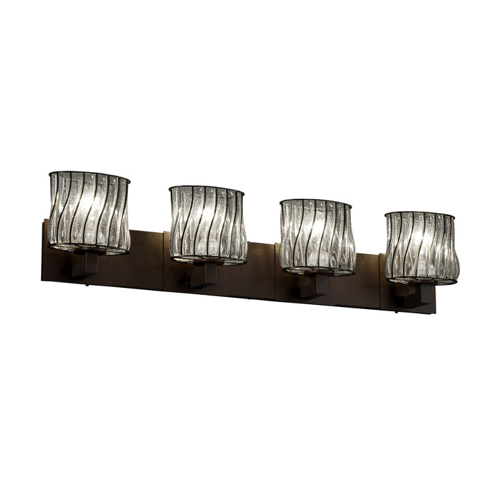 Justice Designs WGL-8924-30-SWCB-DBRZ Four Light Bath Bar, Dark Bronze