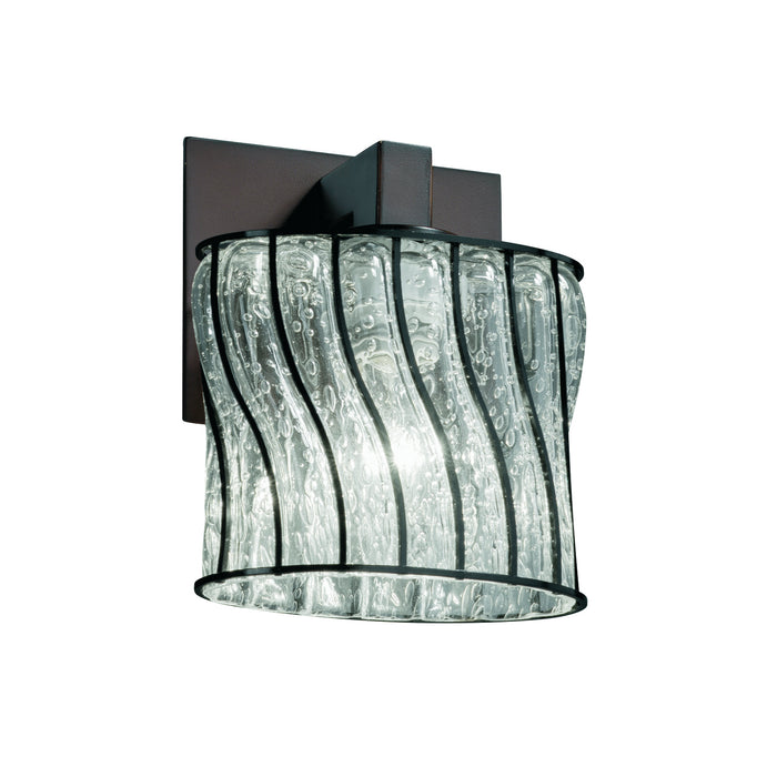 Justice Designs WGL-8931-30-SWCB-DBRZ One Light Wall Sconce, Dark Bronze