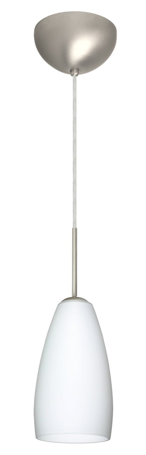 Besa 1BC-150907-MED-SN One Light Pendant, Satin Nickel