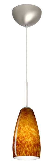 Besa 1BC-150918-MED-SN One Light Pendant, Satin Nickel
