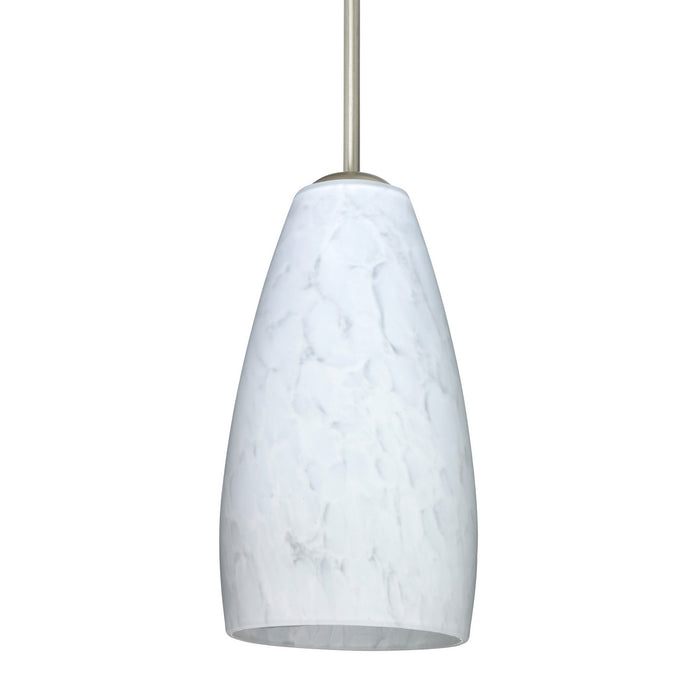 Besa 1BC-150919-MED-SN One Light Pendant, Satin Nickel