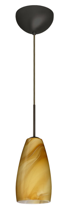 Besa 1BC-1509HN-HAL-BR One Light Pendant, Bronze