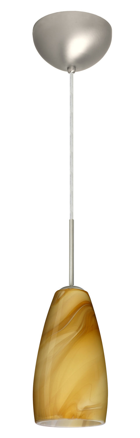 Besa 1BC-1509HN-LED-SN One Light Pendant, Satin Nickel