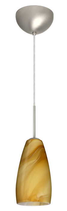 Besa 1BC-1509HN-LED-SN One Light Pendant, Satin Nickel