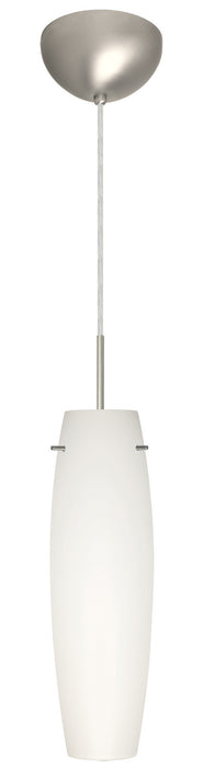 Besa 1BC-412107-MED-SN One Light Pendant, Satin Nickel