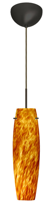 Besa 1BC-412118-HAL-BR One Light Pendant, Bronze