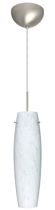Besa 1BC-412119-HAL-SN One Light Pendant, Satin Nickel