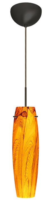 Besa 1BC-4121HB-HAL-BR One Light Pendant, Bronze