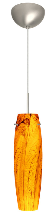 Besa 1BC-4121HB-MED-SN One Light Pendant, Satin Nickel